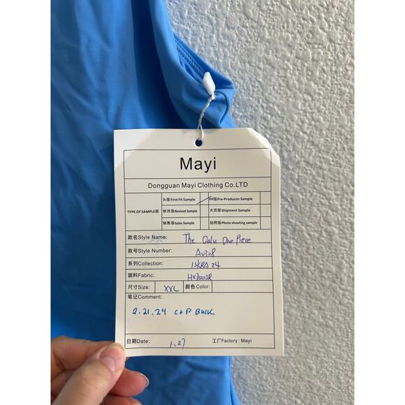 Andie Swim Sample The Oahu One Piece in Felicia Blue XXL NWT - Picture 6 of 9